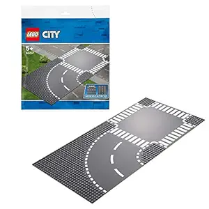 LEGO City Curve and Crossroad Building Blocks for Kids 60237