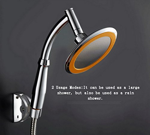 Restbuy Duschkopf Druckerhöhung Handbrause für mehr Wasserdruck – Regendusche und Massage Funktion 6 Zoll - 4