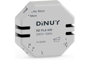 Dinuy RE.PLA.000 - Regulador intensidad 400w incandescente 320w halogena