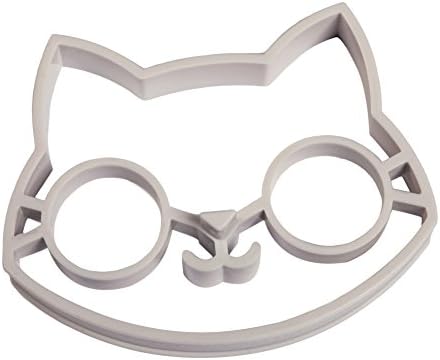 GAMAGO GGLA1534 LA1501 Kitty Breakfast Mold, Silicone, Gray
