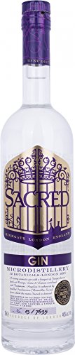 SacredGin 70cl - Dry & Smooth, Award Winning, Organic - Botanical Gin Vacuum Distilled in London