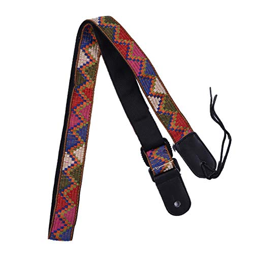 Correas de Ukelele Bohemio US-14 de Longteam, Correa de Ukelele, cordón de Corbata, Correa de Ukelele Equipada con Hebilla de Correa
