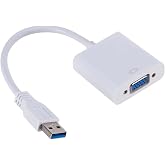 Microcase USB 3.0 To VGA Adapt&ouml;r - 20 cm Beyaz (USB 3.0 ve USB 2.0 Destekler) - AL2619
