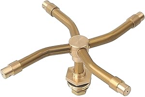 Frunimall Arroseur automatique à 4 bras - Grandes surfaces - Système d'irrigation rotatif à 360 ° - Arroseur de jardin