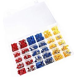 Auped 480x Cosse Electrique plates Connecteurs Isolées à Sertir Assortiment sertissage