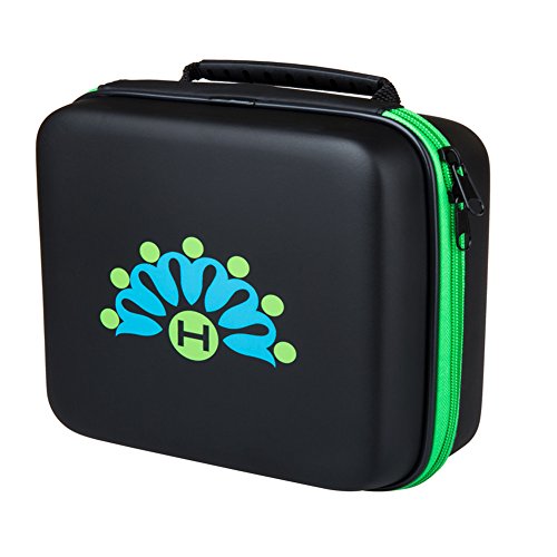 Homeself Wasserdicht Hartschale 30 Flaschen ätherisches Öl Tragetasche, Ätherisches Öl Aufbewahrungsbox, perfekt für 10 ml 15 ml doterra und Young Living Öl Grün - 6