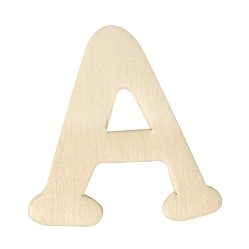 Rayher Hobby 6160000 Holz-Buchstaben, 4 cm, A