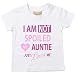 I'm Not Spoiled My Auntie Just Loves Me Girls Tshirt Baby Toddler Kids Available in Sizes 0-6 Months to 14-15 Years Niece