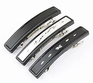 Kausi Jewellers Back clips hair clips (SILVER DESIGN) for women accessories for hair, hair clutches for women, hair clips for girls stylish women hair accessories for women stylish clips (PACK of 3)
