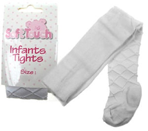 Baby Girls Tights with Diamond Pattern Pink White or Cream Newborn Various Sizes Infant Soft Touch