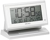Seiko Uhr Uhr Automatische Lichter Radio Digital Alarm Uhr (Silber) sq768s