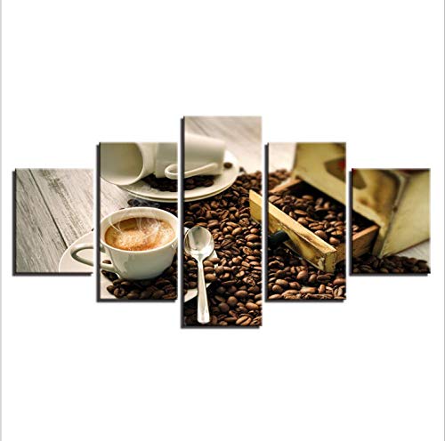 Wulian Malerei HD moderne Heimtextilien Malerei Wandmalerei Kaffee Kaffeebohnen @ 40x60cmx2_40x80cmx2_40x100cm