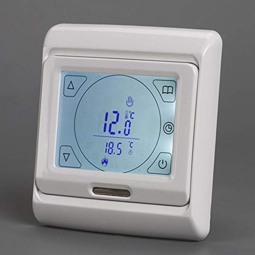 Preisvergleich Produktbild Heizung Thermostat LCD-Touchscreen Daily Weekly programmable Central Thermostats UnterbodenThermostate und Temperaturregler (Weiß)(White)