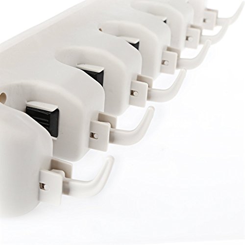 LIVEHITOP Gerätehalter Wandhalterung für Besen, Mopp und Gartenwerkzeuge Speicher Wandhalterung Besenhalter Tidy Organiser Wand Rack - 4