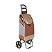 Produktbild LXY Tragbare Zusammenklappbare Trolley-Kleidung und Arbeitsersparnis Handwagen (Farbe : Brown)