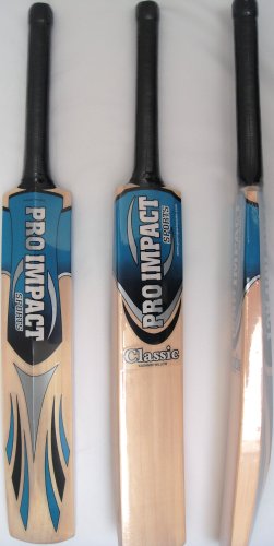 PRO IMPACT Classique du Cachemire en Osier Boule de Cuir Batte de Cricket, Pleine Taille Adulte