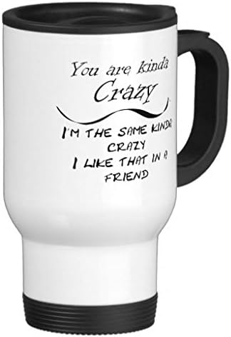 Hiekon Funny Friend Friendship Same Kind of Crazy Stainless Steel Travel Mug, 14-Ounce