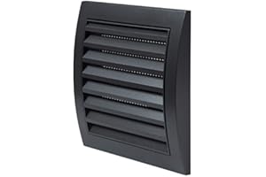 EUROPLAST 150x150mm Rejilla para Ventilación - Rejilla de Ventilación con Protección contra Insectos - Plástico ABS Antracita