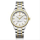 PLKNVT Gold Hohl Mechanische Uhr Edelstahlarmband Männer Herr Uhr Ring Gold Top Marke Bild Zeigen