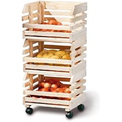 Links - 60100400 - Etagère Cagettes en Bois empilables pour fruits - 30 x 37 x 80 cm