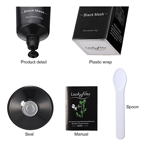 Luckyfine zweite Generation 60g Black Head Ex Akne Peel off Maske Mitesser Gesichtsmaske entfernen Mitesser Reißen-Typ mask - 4