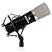 Produktbild auna CM003 Mikrofon Studiomikrofon Kondensatormikrofon (Nierencharakteristik, Frequenzbereich: 20 Hz - 20 kHz, inkl. Mikrofonspinne, Windschutz und Schutztasche) schwarz