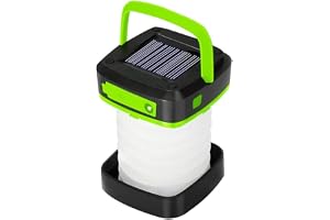 Ieron LED campinglykta, sol- och USB-uppladdningsbara nödlampor, hopfällbara lägerlyktor för strömavbrott, nattvandring och c
