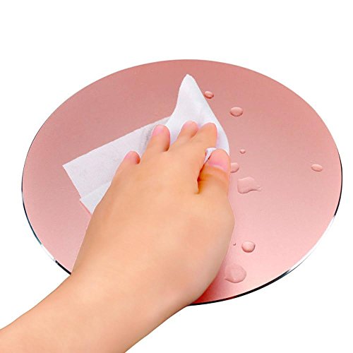 niceEshop(TM) 220x220mm Circular Gaming Aluminium Metall Mauspad mit Wasserdichte Anti Rutsch Gummi Basis und Mattiert Oberfläche Mauspad für Apple MackBook, Rosegold - 3