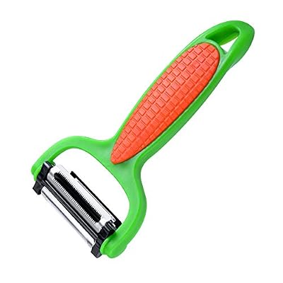 WEStore Éplucheur de Légumes à Fruits Éplucheur Multifonctionnel 3 en 1 avec 3 Lames de Julienne Dentelées et Rotatives en Acier Inoxydable Coupeur D'éplucheur Y Trancheur Déchiqueteuse Outil de Cuisine