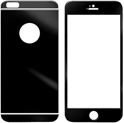 Luphac tempered glass screen protector mirror look iPhone 5/5s/SE black front + back