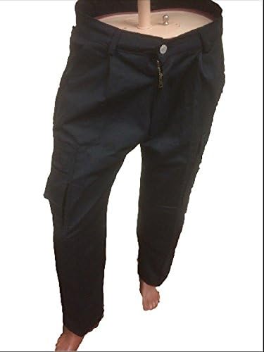 Emetts Black Cargo Work Trousers - Knee Pad Pockets ETC 36" Tall Leg