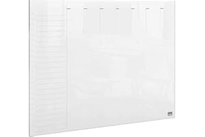 Nobo - Mini Tableau Agenda Semainier Transparent Effaçable en Acrylique, Format A4, Facile à Effacer, 210 x 297 mm, Feutre Marqueur et Fixations Murales Inclus, 1915614