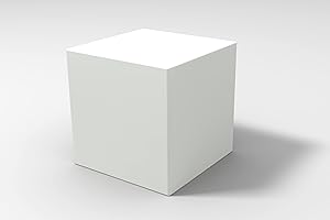 KLORIS Cubo colorato resina per interno ed esterno cm 25x25x25 Bianco. Lavabile e resistente. Made in Italy