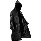 Hafif Taşınabilir Yağmurluk, Tekrar Kullanılabilir Unisex Yağmurluk,Uzun Pan&ccedil;o Kadın Erkek A&ccedil;ık Ceketler Kap&uuml;şonlu Yağmurluk 