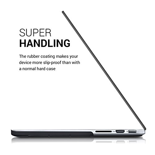 kwmobile Hardcase Laptop Hülle für Apple MacBook Pro Retina 13″ (ab Ende 2012) – Schwarz dünne gummierte Schutzhülle Cover Case Tasche - 3