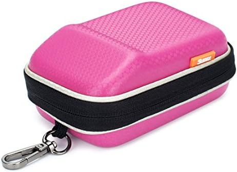 SUMAX Hard Shock Resistant Compact Digital Camera Case For CANON PowerShot SX730 SX610 SX710 HS / NIKON COOLPIX W100 S9900 / Panasonic Lumix DMC TZ85 TZ80 TZ70 TZ90 / SONY Cyber-Shot DSC WX500 HX90 HX80 RX100 (Pink)