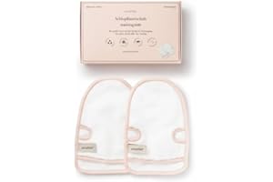 waschies Set di 2 guanti da doccia super morbidi, lavabili per la pulizia del corpo solo con acqua, ipoallergenici e riutilizzabili, per adulti e ragazzi, tutti i tipi di pelle