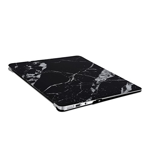 kwmobile Hardcase Laptop Hülle für Apple MacBook Air 13″ (ab Mitte 2011) – Marmor Design Schwarz Weiß dünne gummierte Schutzhülle Cover Case Tasche - 9