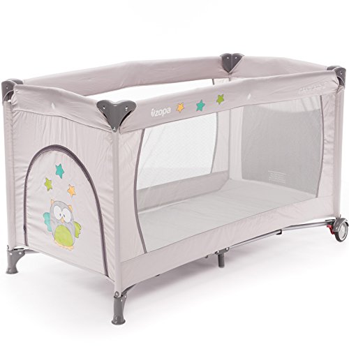 Preisvergleich Produktbild ZOPA Kinderreisebett Camping 2 - klappbarer Kinderreisebett mit Rädern - inkl. Reisebettmatratze - 120 x 60 cm - mit Schlupfloch und praktischer Ablagetasche