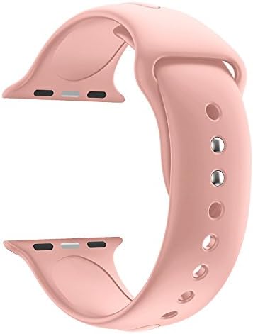 YOUMANY Watch Band For Nike+ Series 1 Series 2 Series 3, Soft Silicone Replacement Sport Wristband Wrist Strap for iWatch Nike Sport Band 42MM Pink