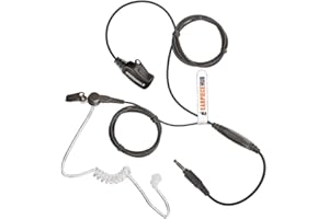 Earpiece Hub Bodyguard Style Covert Radio auricolare per Samsung Phone (3.5mm Jack)