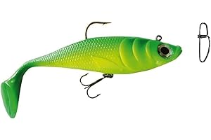 BLNTACKLE76 Zestaw gumowych rybek 20 cm, 105 g, sztuczna przynęta gumowa firmy Behr Big Bait Hecht, Waller, dorsz + gratis Snap