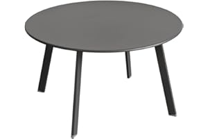 Hespéride - Table d'Appoint Saona Graphite, Acier Anti-Rouille, Résistant UV, D 70 x H 40 cm - pour Jardin, Terrasse, Balcon