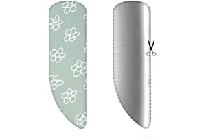 BOPPON Set | Housse de table à repasser asymétrique avec support (couleur verte) (A-XXL, molleton vapeur)