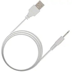 USB Adapter | Charging Cord for Mini Halo - Mini Wand Massager - White - 1 Pack 2.5mm - Fast Charging