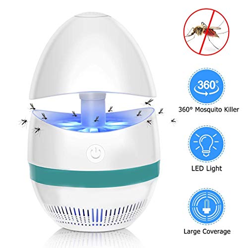 Preisvergleich Produktbild Mosquito-Tötungslampe für Familienausgaben, Moskitoabstoßende Killerlampe Bug Zapper Stromversorgung über USB mit integrierter Lüfter-Insektenfalle, Green