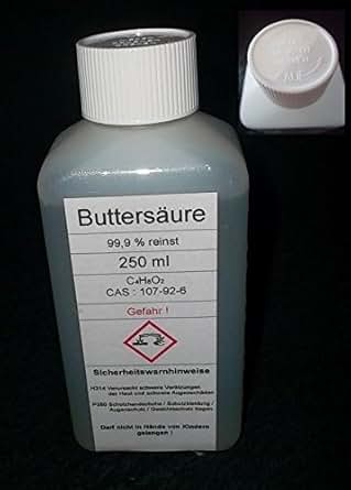 250 ml Buttersäure 99,9%, (Butansäure) ,reinst-Angelsport für Fischduft ...