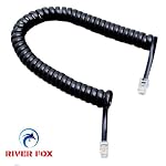 RIVER FOX® Telephone Handset Phone Extension Cord Curly Coil...