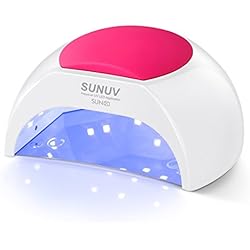 SUNUV SUN2C 48W Lampara Led Uñas Profesional con temporizador, Sensor para uñas de gel y Toe Nail Curing 33 Leds