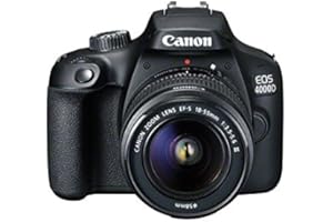Canon EOS 4000D DSLR Camera and EF-S 18-55 mm f/3.5-5.6 III Lens - Black (Renewed)